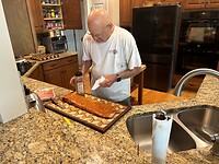 Still preparing our steak