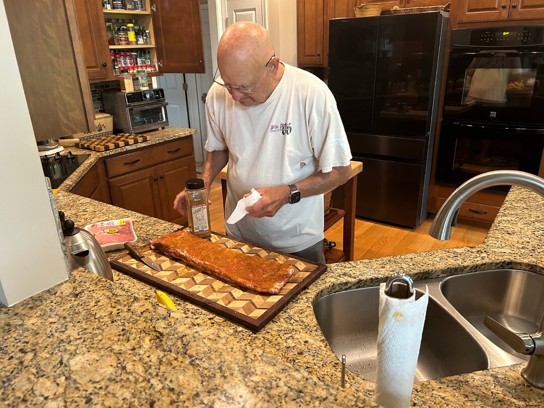 Still preparing our steak