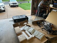 Packing the luggage / bicycle halfway