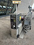 You had to rent a luggage cart....
