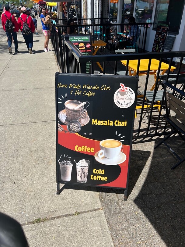 The sign of the restaurant
