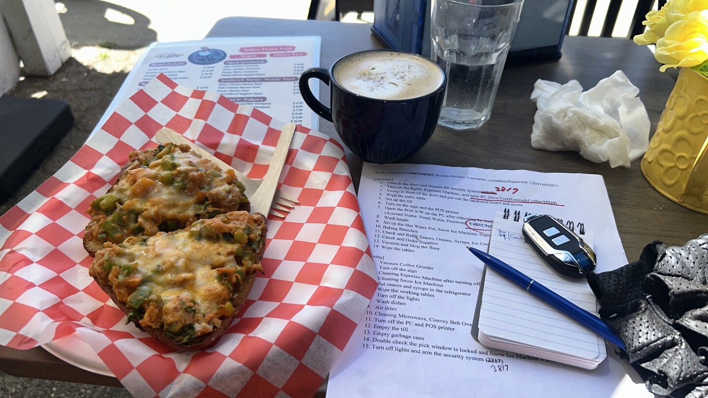Nice bread and great Indian Tea