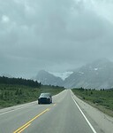 Gray clouds viewsfrom the car