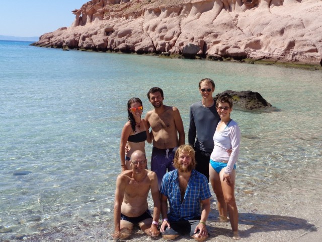 On the beach with the group!