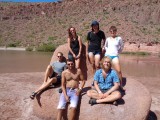 On the rock with the group