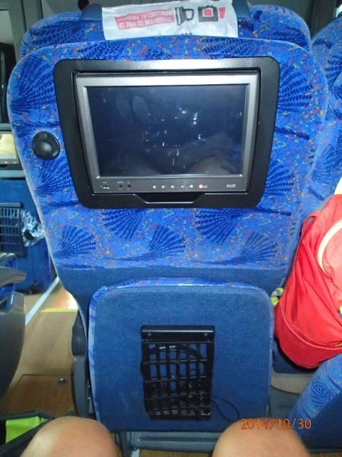 Luxurious bus, just like a plane from Mazatlan to Mexico City.