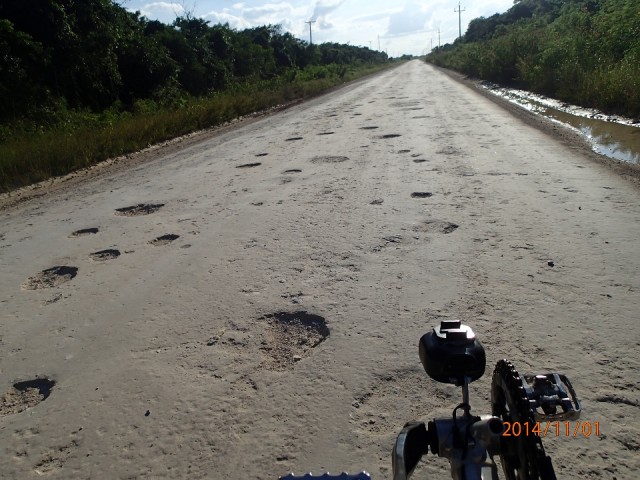 The MAIN highway from the North to Orange walk (Halfway to Belize City!)