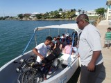 taking the bicycles first into the boat