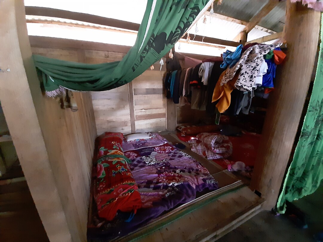 In dorpje bij de locale mensen