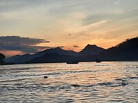 Sunset van de boot