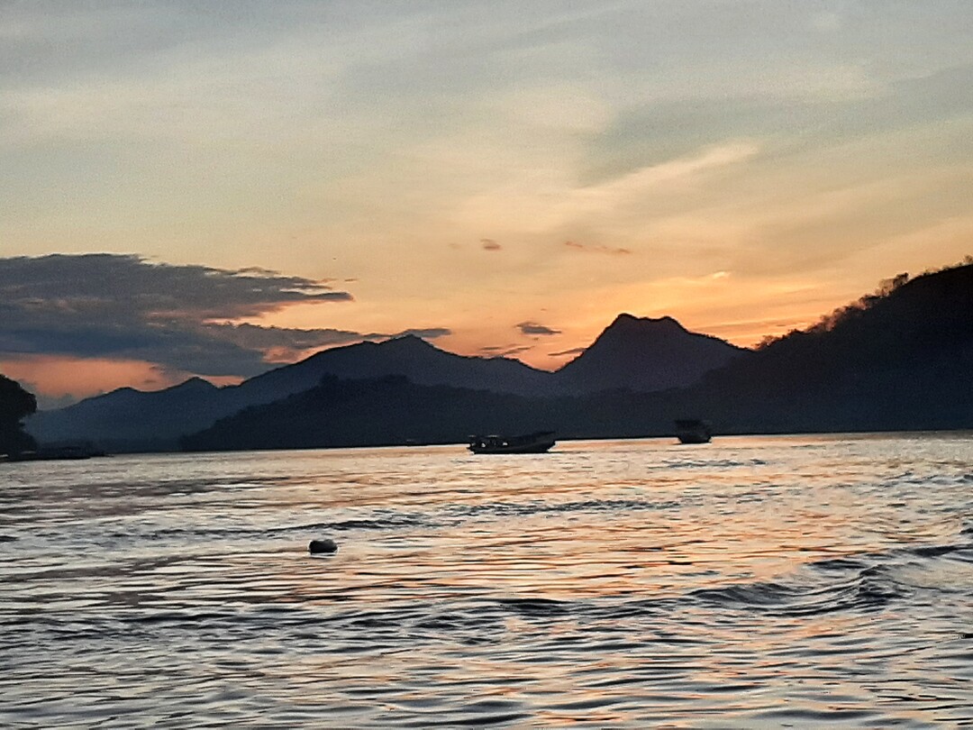 Sunset van de boot
