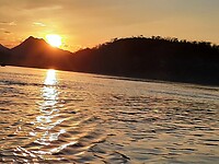 Sunset van de boot