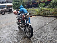 On the bike from Da Nang to Hoi An in the rain