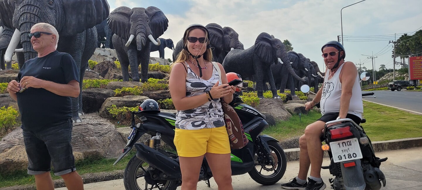 Heerlijk op de scooter