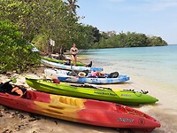 First island we stopped with the kayaks