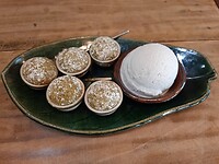 Rice dumpling whit coconut gelato