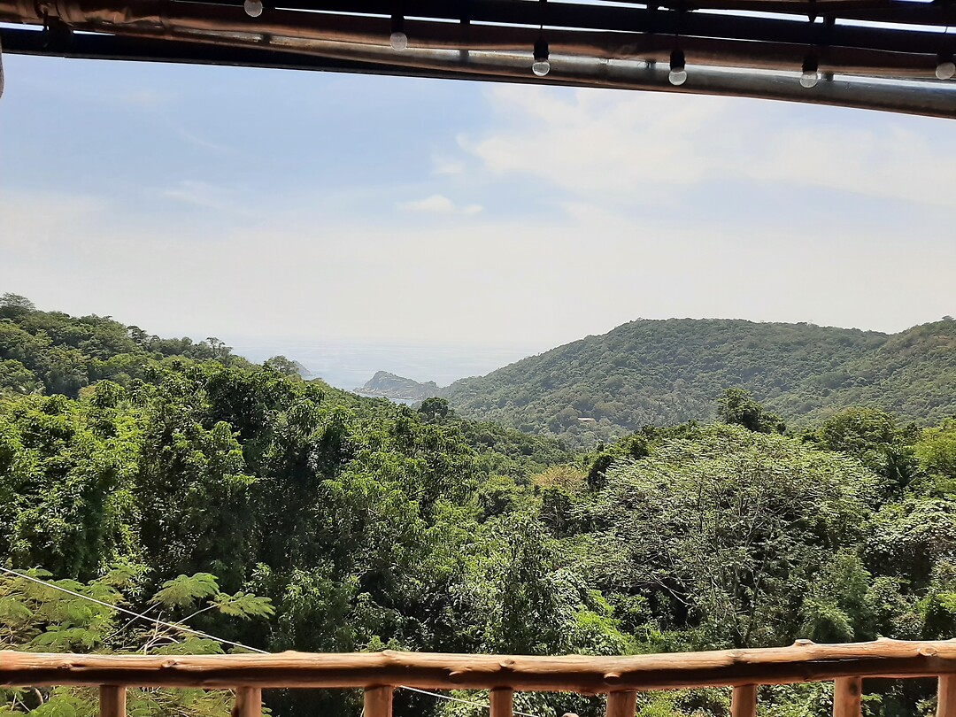 View from breakfast place on the way to the beach