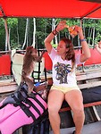 Longtail boat trip; monkeys