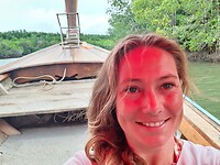 Longtail boat trip; selfie