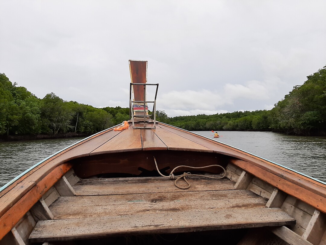 Longtail boat trip; boat