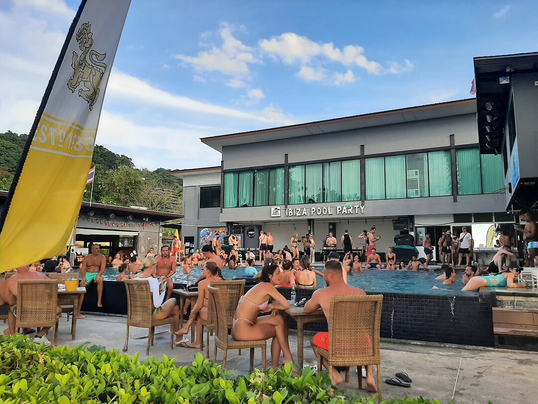 Pool party by hostel