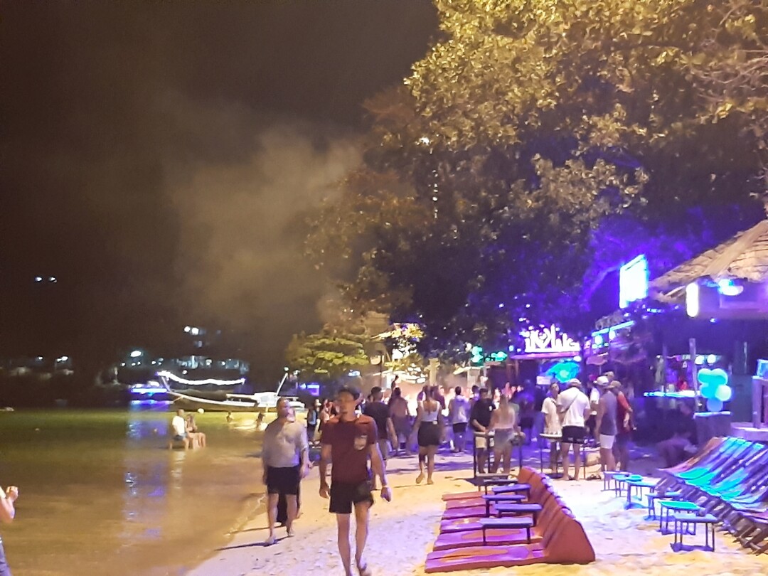 Beach in the evening by hostel