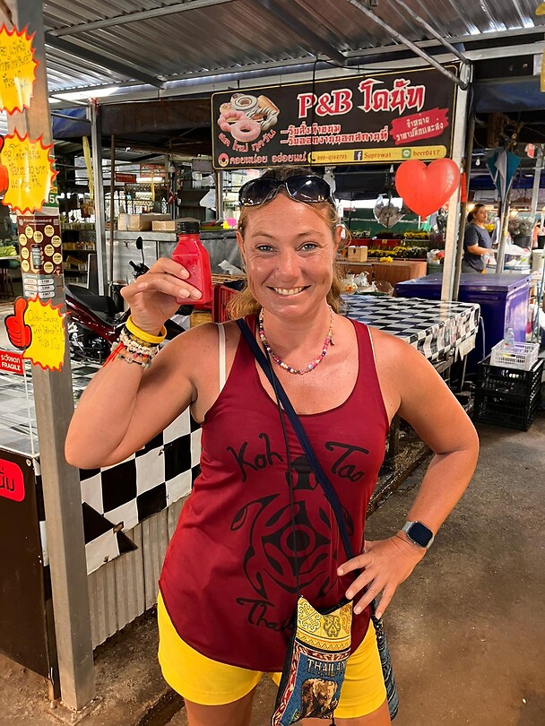 Local drink on fruit Market, salted and sour