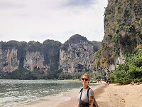 Around railey beach with Jana
