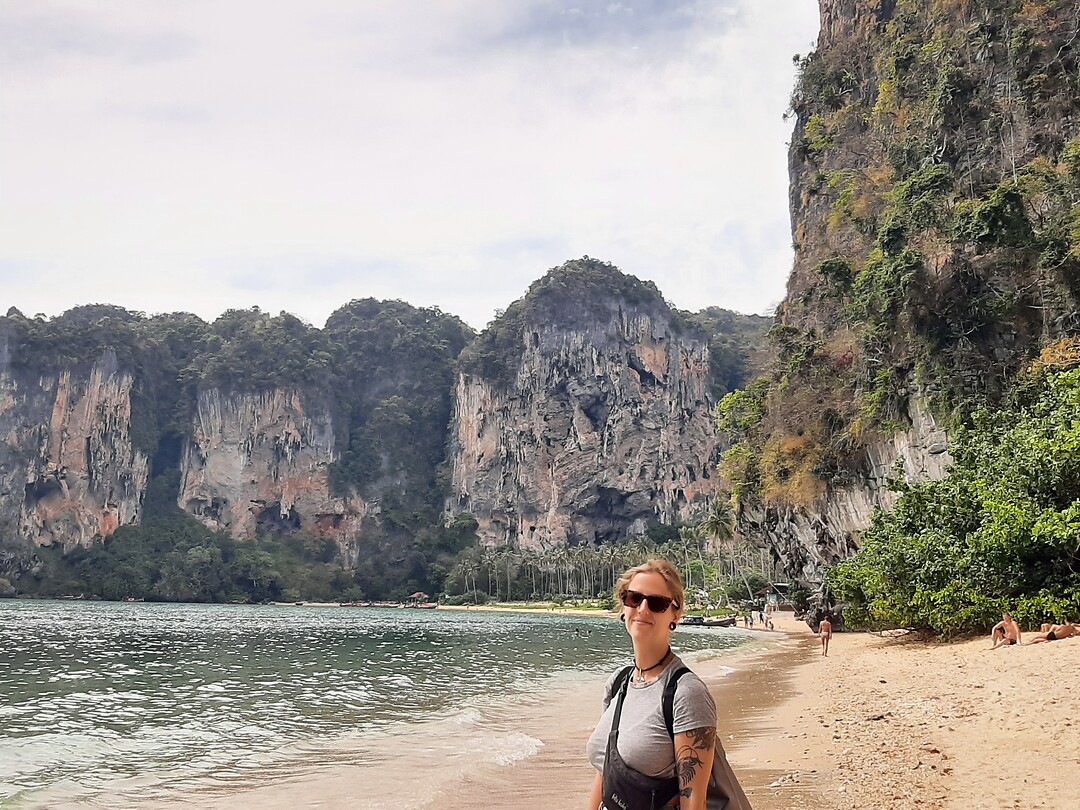 Around railey beach with Jana