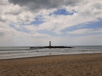 Beach Khao Lak with lighthouse