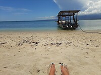 Gili Air, in front of hostel/diveschool