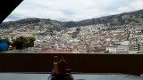 Uitzicht vanuit hostel in Quito
