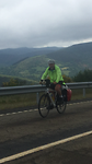 Bergop in regen