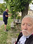 Kwamen elkaar tegen rond het middaguur. Tijd om samen te picknicken en bij te praten met Jos.