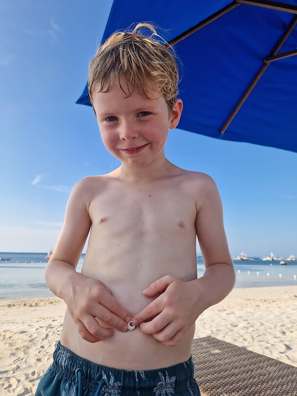 Schelp zo groot als zijn navel 🤣