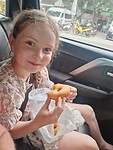 Daarna lange weg terug naar huis, maar met donut 😅