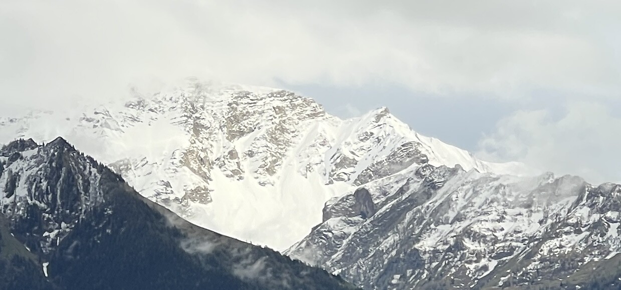 Uitzicht op de bergen in Schaan.