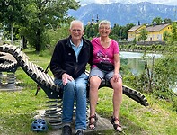 Langs de rivier de Drau.