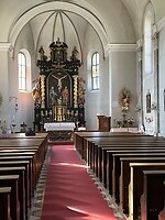 Binnenkant kerk.