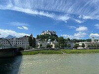 Zicht op Salzburg.