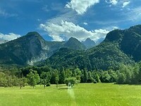 Bergen onderweg.