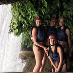 Under the waterfalls