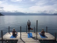Yoga on the dock!