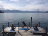 Yoga on the dock!