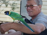 Onze nieuwsgierige en niet echt schuwe bezoeker.