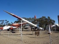 In Woomera staan de memorabilia van de jaren 60.