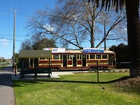 Een van de toeristische trams