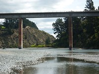 De Waimakariri rivier waar we geluncht hebben