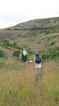 wandelen naar de camping