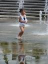 waterpret aan de dansende fonteinen